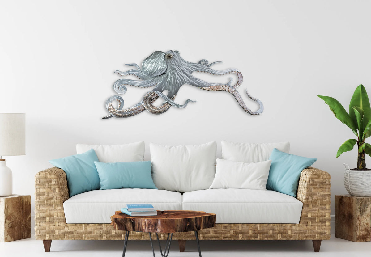 Large Metal Wall Octopus ( Stainless Steel)