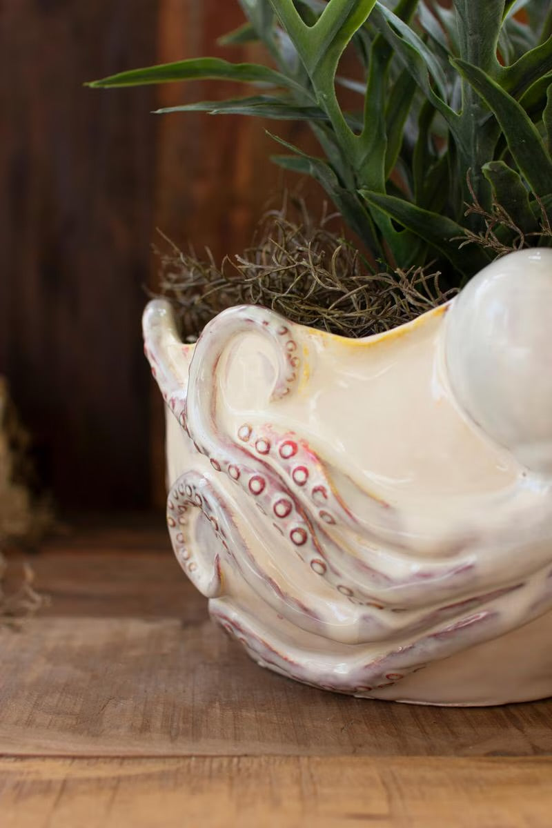 Ceramic octopus vase, additional view 2