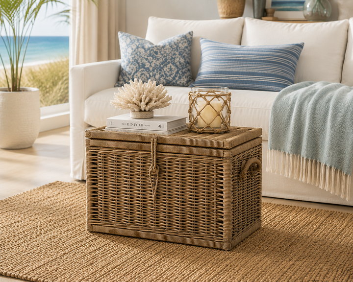 Key Largo rattan storage trunk, additional view 2