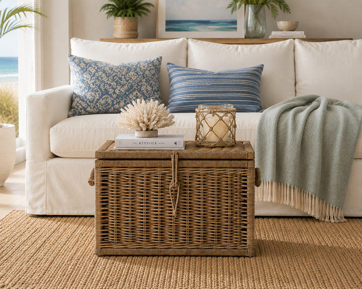 Key Largo rattan storage trunk