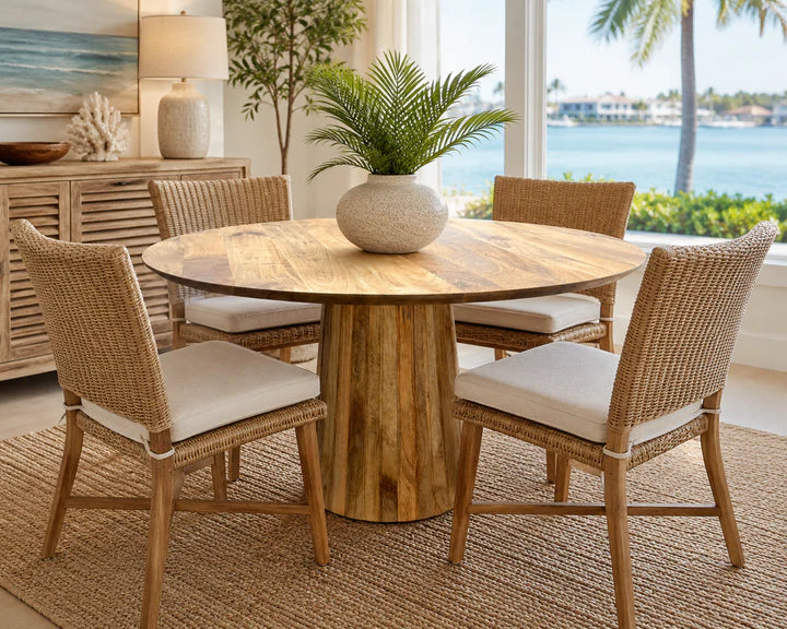 Mango Wood Dining Table (round)- 47 x 47 x 30 in