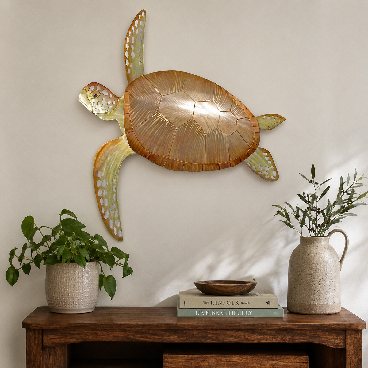 Sea turtle wall decor (stainless)