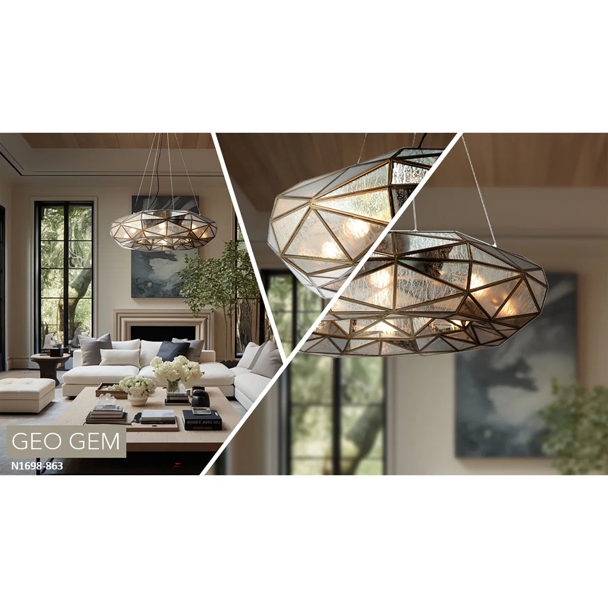 Metropolitan Geo-Gem - 8 light chandelier, additional view 9