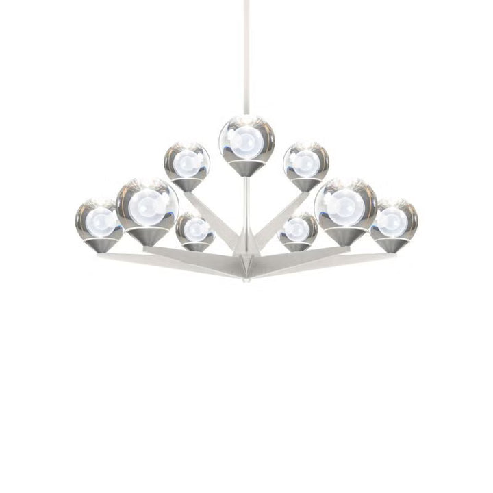 Double bubble 9 light 23.88 inch satin nickel chandelier ceiling light, additional view 3