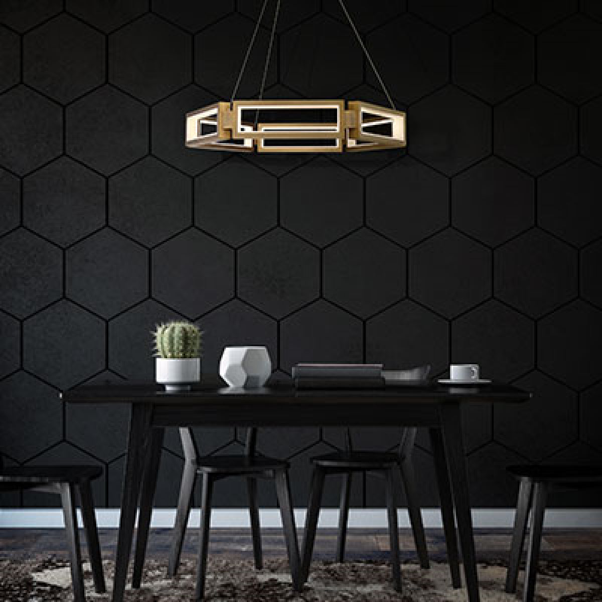 Modern Forms Mies LED chandelier, 5 inch tall x 24 inch wide