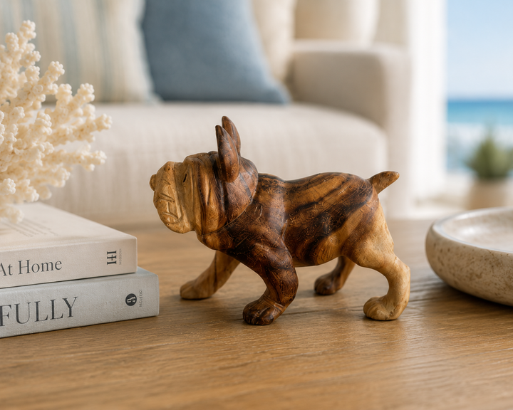 Hand carved bulldog (small), additional view 2