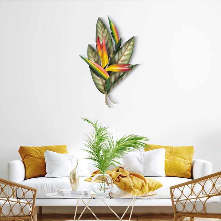 Birds of paradise stainless steel wall art, 18 inch x 28 inch x 4 inch, additional view 2