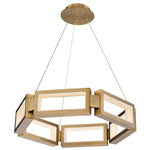 Modern Forms Mies LED chandelier, 5 inch tall x 24 inch wide
